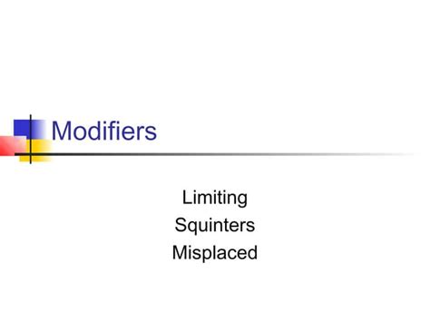 Use of Modifiers 的图像结果