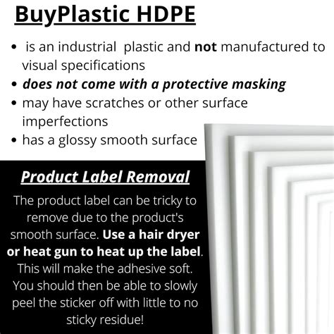 Buy BuyPlastic Natural White HDPE Plastic Sheet 1 1/4 x 6 x 24, High ...