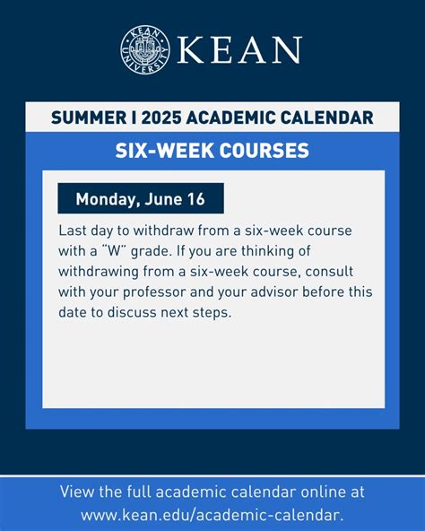 Kean Academic Calendar
