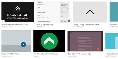 Image result for JavaScript Back to Top