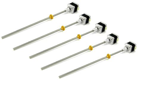 INVENTO 5pcs Nema 17 4.2 Kg-cm Stepper Motor + Flexible coupling with ...