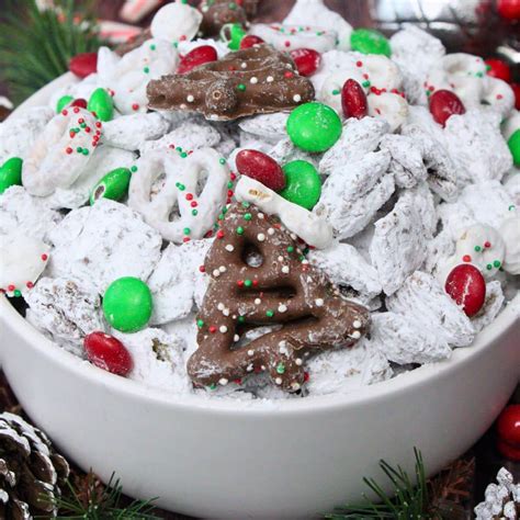 Christmas Puppy Chow: No Bake Holiday Chex and M&Ms Snack - Dinners ...