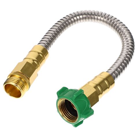 NOBRAND Stainless Steel Water Hose Extension, 1ft Flexible Garden Hose ...