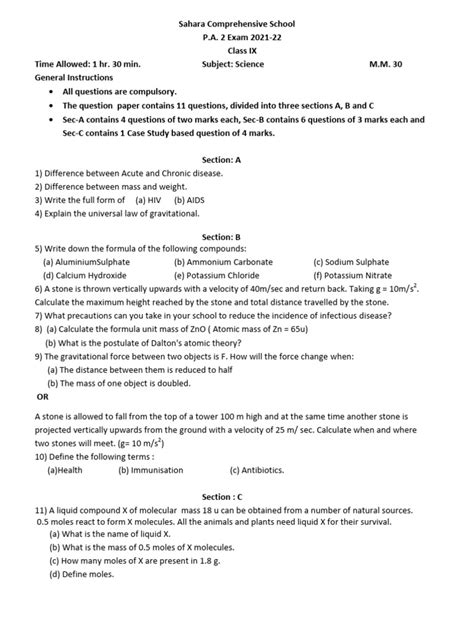 Image result for 9th Standard Science Second Assignment