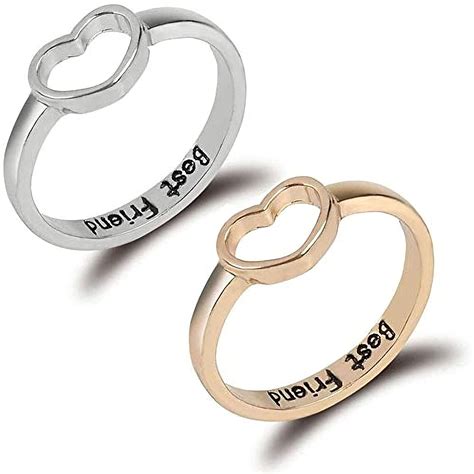 Buy Aineecy Infinity Love Heart Rings Set for Friendship Geometric ...