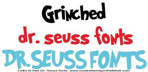 Free Dr. Seuss Fonts (links) | Dr seuss font, Seuss classroom, Seuss
