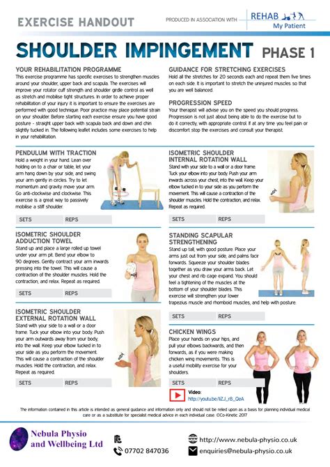 Rotator Cuff Exercise Leaflet
