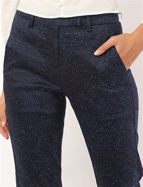 Buy Cotton Mix Polka Dot Slim Fit Trouser at Marks & Spencer