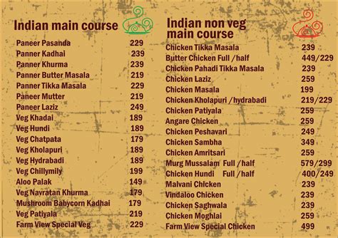 Menu at Farm View Family Restaurant & Bar, Virar