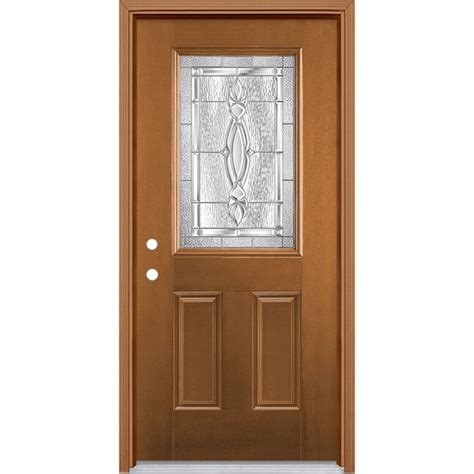 Masonite Panama 36-in x 80-in x 4-9/16-in Fiberglass Half lite Right ...