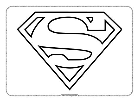 Superman Logo Coloring Pages Free Printable