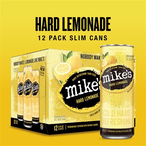 Mike's Hard Lemonade 12 pack Sleek Cans, 5% ABV - Walmart.com