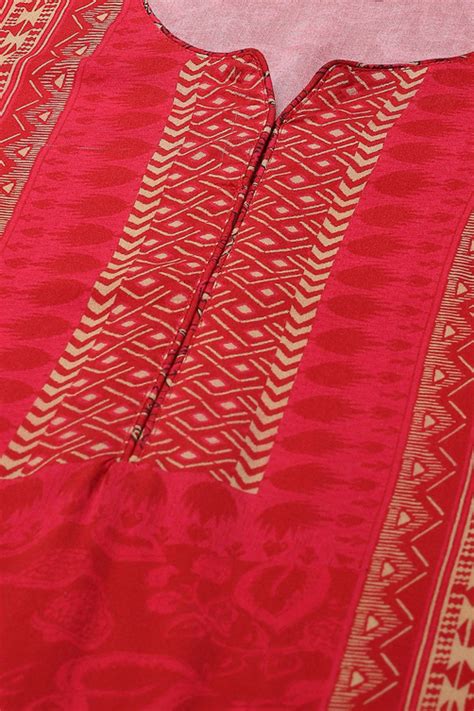 Buy Red Printed Straight Kurta Online at Biba India