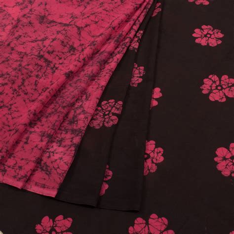 Batik Printed Silk Cotton Saree 10055765 – Avishya.com