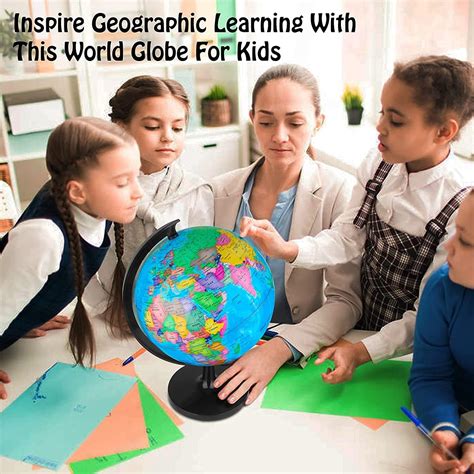 Wizdar 10'' World Globe for Kids Learning, DIY India | Ubuy