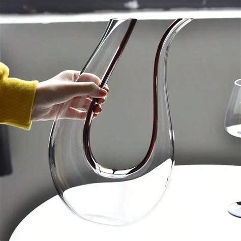 Wine Decanter, Tumbler Design Lead-Free Crystal Glass Decanter, U ...