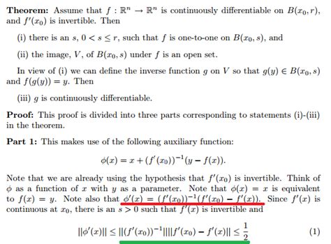 Image result for Inverse Function Theorem Proof
