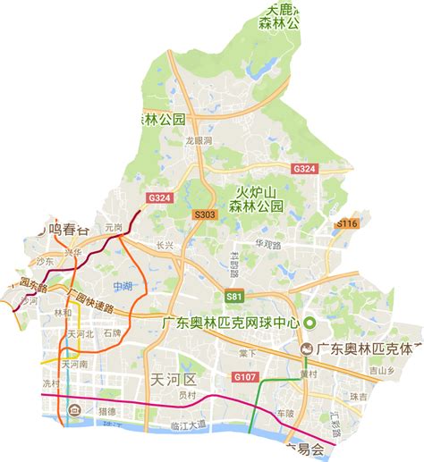 广州市天河区详细地图,天河区行政区划图 - 伤感说说吧