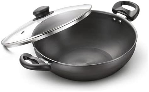 Judge by Prestige 26cm (3.1L) Vista Hard Anodised Kadai with Glass Lid ...