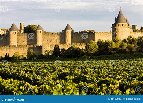 Carcassonne, Languedoc-Roussillon, France Stock Image - Image of ...