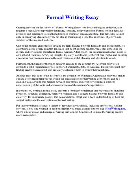 Formal Essay Example 的图像结果