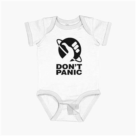 Bella Canvas Don'T Panic - Hitchhikers Guide Short Sleeve Baby One ...