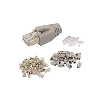 DKURVE® 20 Pack CAT7 Shielded RJ45 Connector Cat6A, Cat7 Cable STP ...