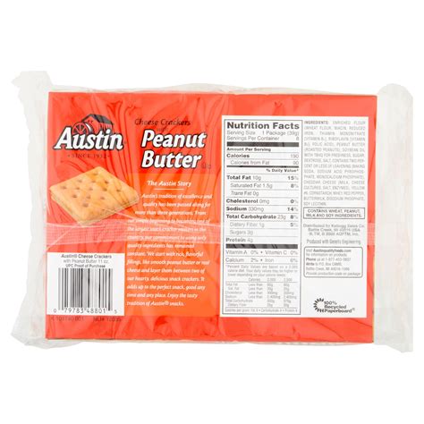 austin cheese crackers with peanut butter nutrition