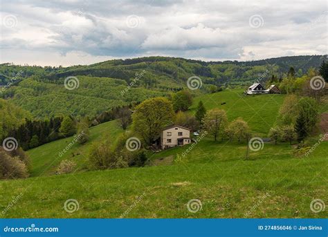 Springtime on Filipka in Slezske Beskydy Mountains in Czech Republic ...