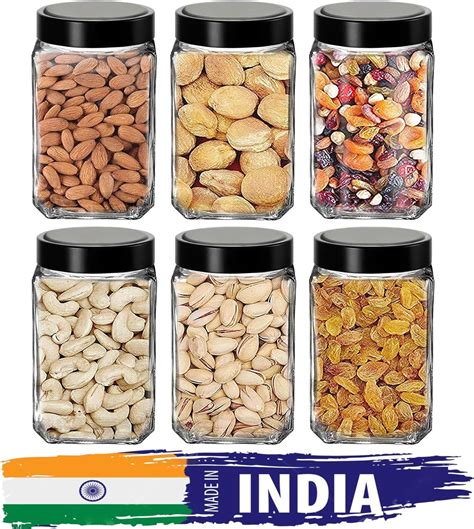 Vency Glass Jar 3000 ml | Round Jars for kitchen | Transparent ...