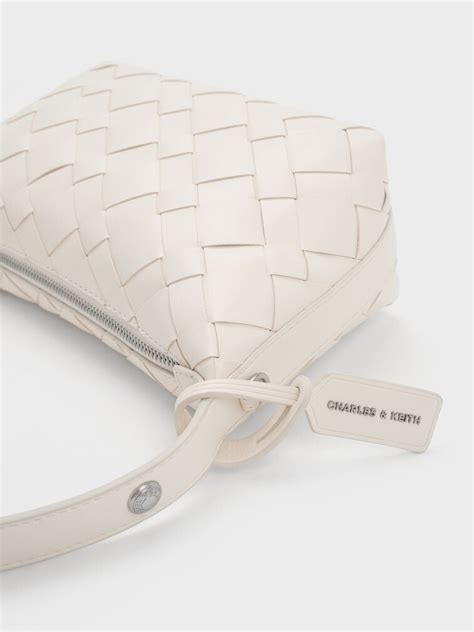 Cream Ivette Woven Shoulder Bag - Cream - CHARLES & KEITH IN