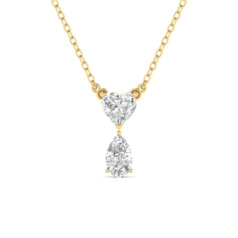 Buy Heart Pear Shape Lab Grown Diamond Pendant Online | Ivana Jewels