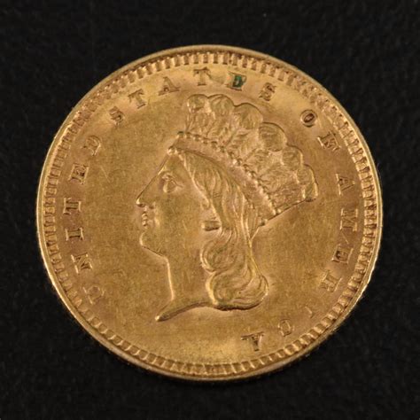 1857 Type Three One Dollar Gold Coin | EBTH