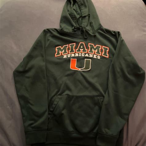 university of miami hoodie size medium #miami... - Depop