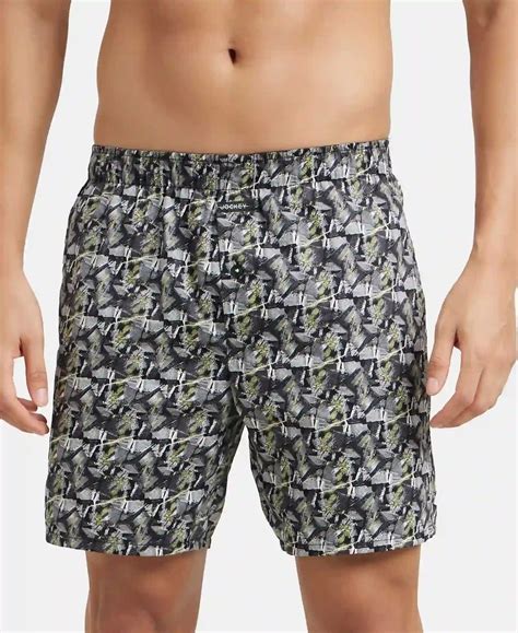 Buy Super Combed Cotton Satin Weave Printed Boxer Shorts with Side ...