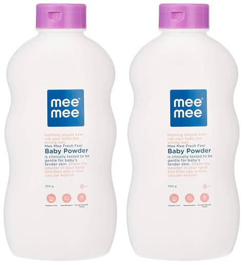 Buy Mee Mee Baby Talcum Powder, Dermatologically tested, Paraben free ...