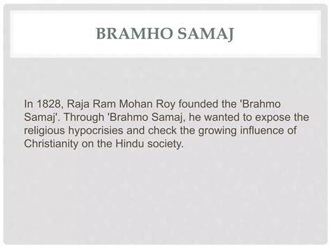 Who Founded In Brahmo Samaj