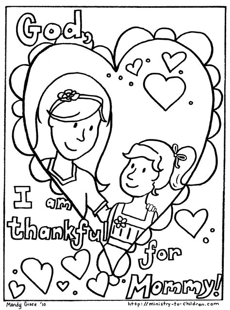 Printable Happy Mothers Day Coloring Pages
