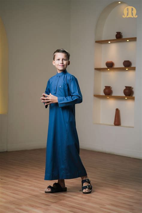 Kurvig Saudi 2.0 Blue Thobe Boys – Mashroo