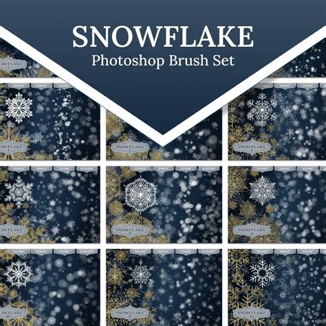 Snowflake Photoshop Brush Set – MasterBundles