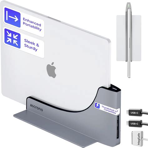 Ascrono Vertikale Docking Station Hub | Kompatibel mit Apple MacBook ...