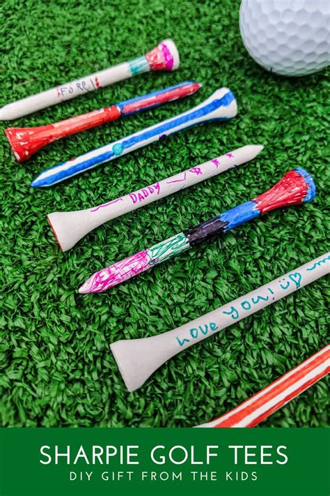 DIY Father's Day Gifts from Kids: Painted Golf Tees - Merriment Design
