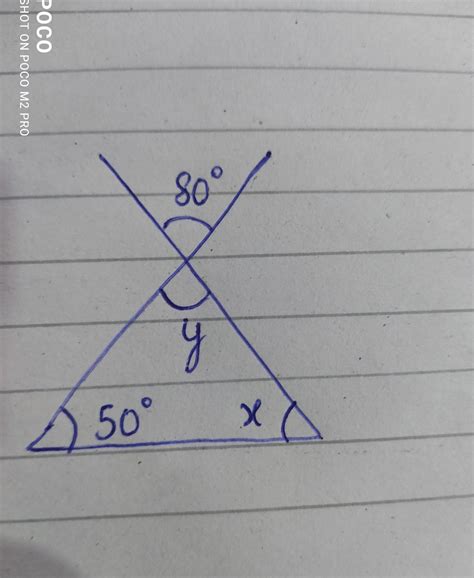 find the value of x and y in the Adjacent figure. - Brainly.in