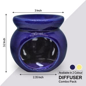 Home Genie Ceramic Non Electric Diffuser with 2 Tealight Candles and 2 ...