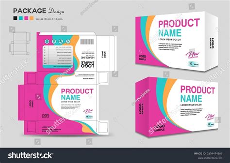 Supplements Cosmetic Box Design Package Design Stock Vector (Royalty ...