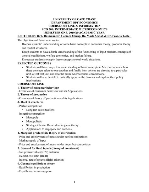 Image result for UCC Course Outline