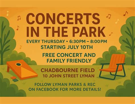 Lyman Parks & Rec Presents Concerts in the Park with Henry Lowery, 10 ...