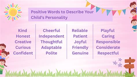 140 Words to Describe Your Child’s Personality and Growth - Holistic Moms