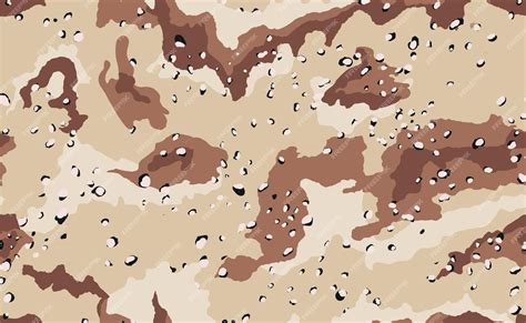 Chocolate chip desert camouflage seamless pattern design | Premium Vector