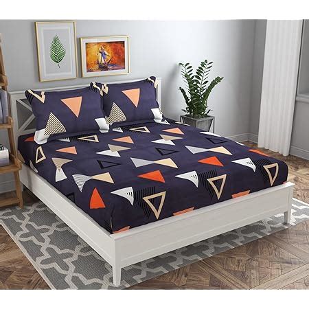 BSB HOME Premium Double Bedsheet with 2 Pillow Covers - 160 TC ...